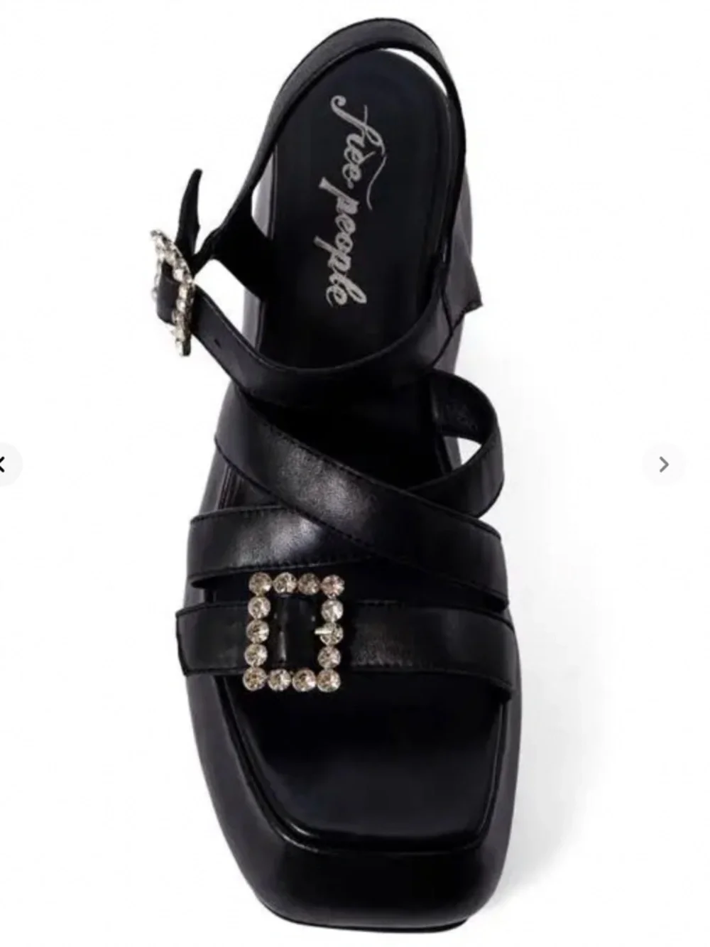 FREE PEOPLE Brooklyn Platform Heels Sandals Black Size 9 NEW